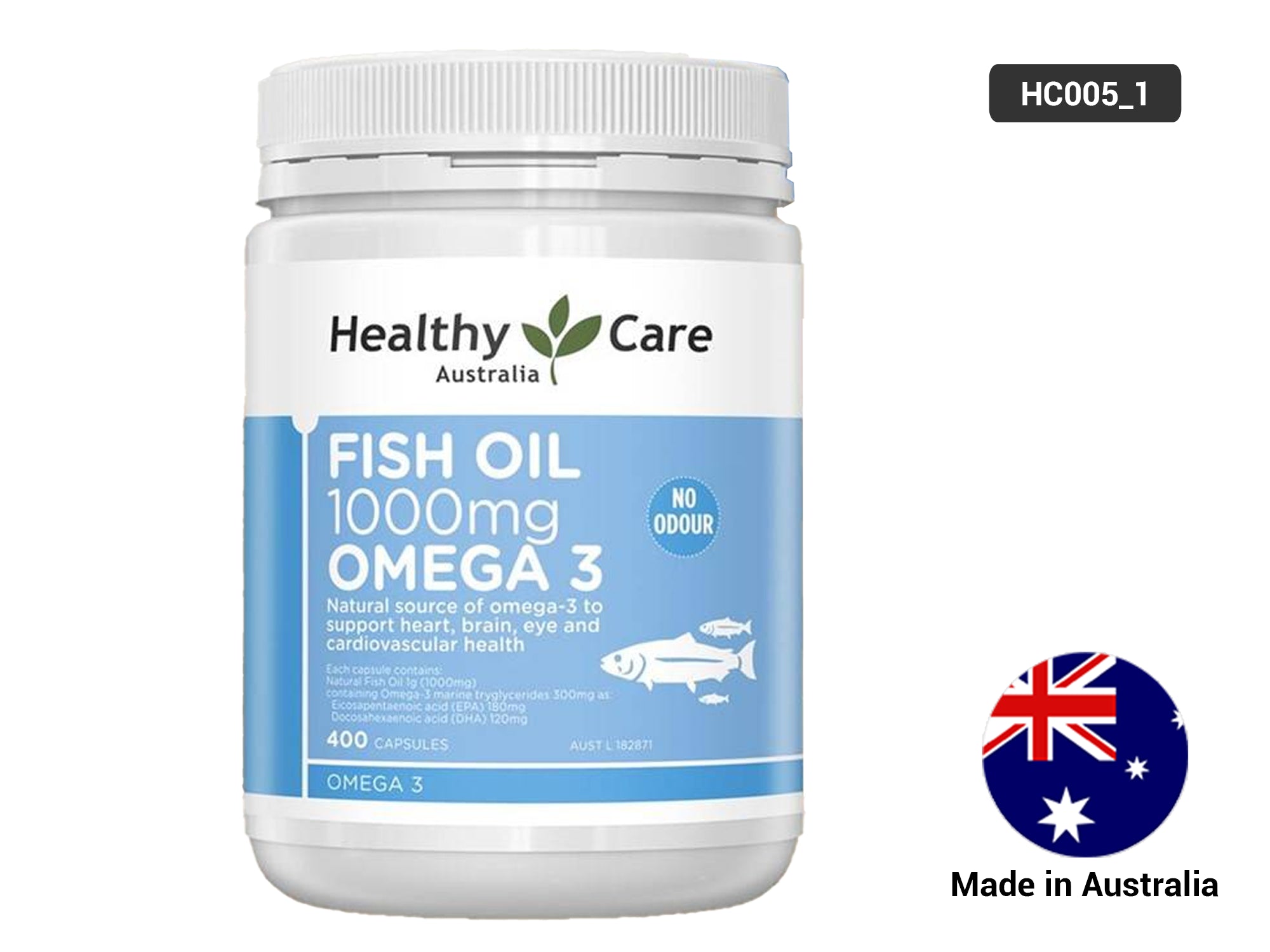 Buy Original Healthy Care Fish Oil 1000mg 400 Capsules in Sri Lanka